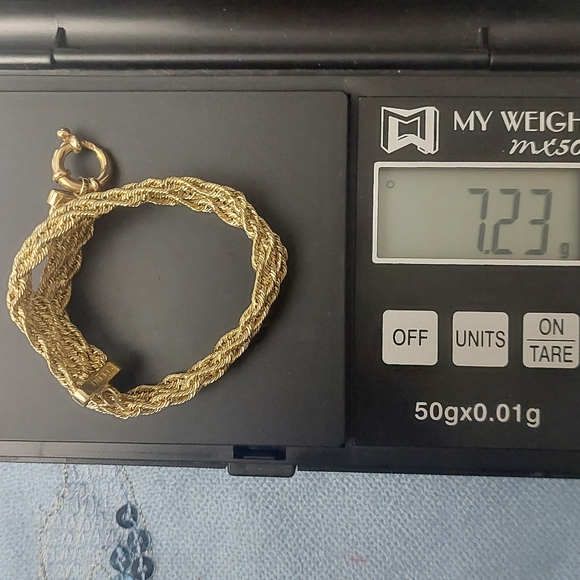 14K Rope Diamond Bracelet - Picture 5 of 5